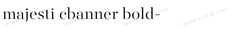 majesti cbanner bold字体转换